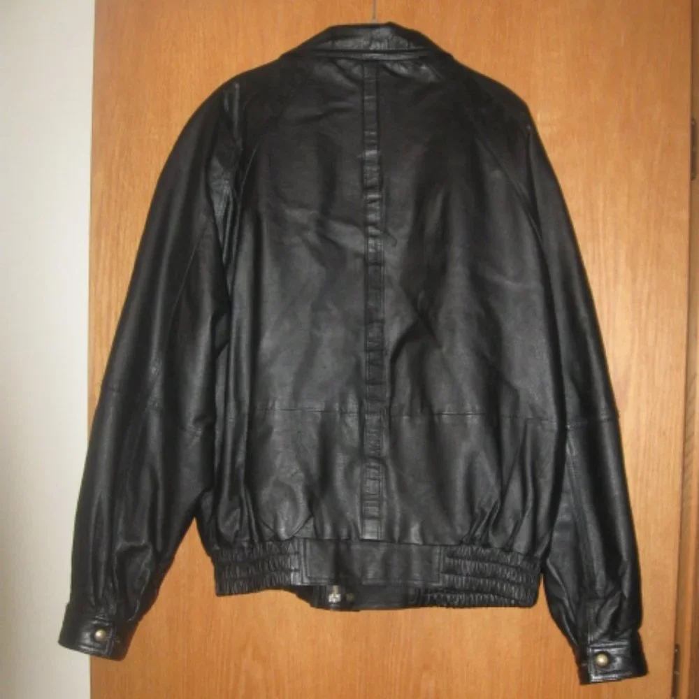 Greg Bell Black Leather Coat